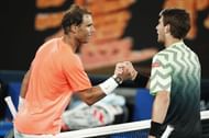 Rafael Nadal (L) and Cameron Norrie